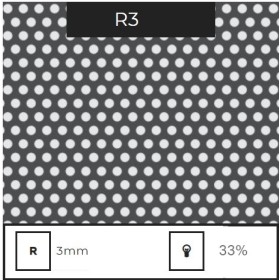CHAPA PERFORADA AGUJERO REDONDO DE 3MM, ESPESOR 1MM DE 2000 X 1000
