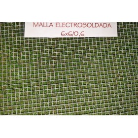 MALLA ELECTROSOLDADA GALVANIZADA 06X06 ALAMBRE 0,6 ROLLO DE 25 METROS X 1 ALTO
