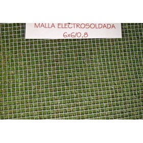 MALLA ELECTROSOLDADA GALVANIZADA 06x06 ALAMBRE 0,8 ROLLO DE 25 METROS X 1 ALTO