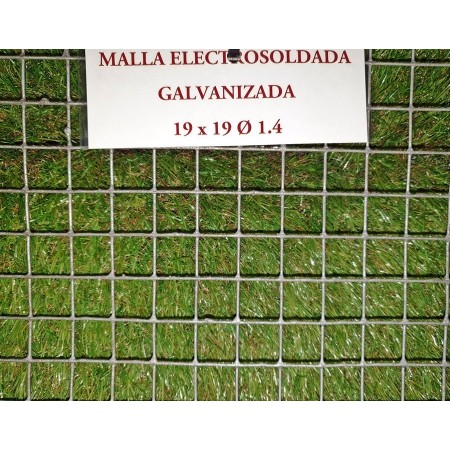 MALLA ELECTROSOLDADA GALVANIZADA 19X19 ALAMBRE 1,4 ROLLO DE 25 METROS X 1 ALTO