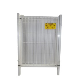 PUERTA METÁLICA PARA CERRAMIENTO DE VALLA PLEGADA 0,80 X 1 METRO LACADA BLANCO
