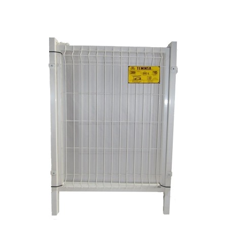 PUERTA METÁLICA PARA CERRAMIENTO DE VALLA PLEGADA 0,80 X 1 METRO LACADA BLANCO
