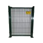 PUERTA METÁLICA PARA CERRAMIENTO DE VALLA PLEGADA 0,80 X 1 METRO LACADA VERDE CON PLACAS DE ANCLAJE