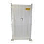 PUERTA METÁLICA PARA CERRAMIENTO DE VALLA PLEGADA 0,80 X1,5METRO LACADA BLANCO CON PLACAS DE ANCLAJE