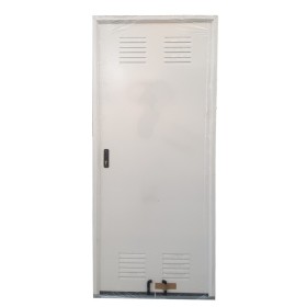 PUERTA PEATONAL TRASTERO LACADA BLANCA C/ VENTILACION DE 790 X 2000 APERTURA DERECHA
