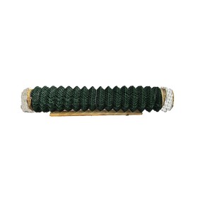 ENREJADO SIMPLE TORSIÓN PLASTIFICADO VERDE 50/17 ROLLO 25 METROS 1M ALTO
