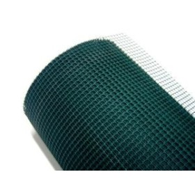 TELA PLASTICA VERDE FAURA DE CUADRO DE 10x10mm (precio por metro lineal)