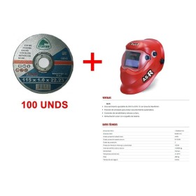 DISCO STAYER Ø115 (LOTE 100ud)+ PANTALLA AUTOMÁTICA STAYER