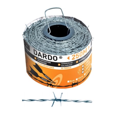 Alambre de espino Dardo 1,7/15 rollo de 250 metros
