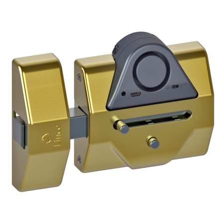 CERROJO LINCE ALTA SEGURIDAD 7930RSA CON ALARMA COLOR LATÓN