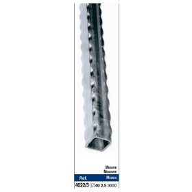 Tubo martillado 40x40x2,5x3000mm