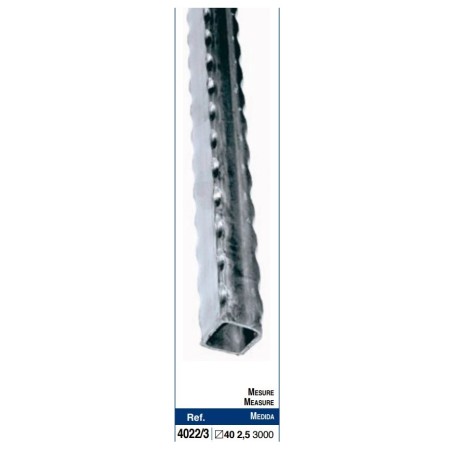 Tubo martillado 40x40x2,5x3000mm