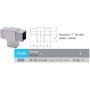 CODO EN FORMA DE T INOXIDABLE PARA TUBO 40x40 AISI 316 COD. E4733