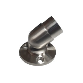 Anclaje a suelo de acero inoxidable para tubo de 42,4mm con rotula y placa de 83mm ref. E4483