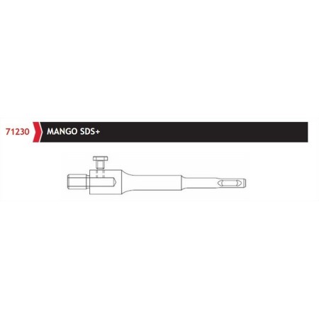 MANGO SDS-PLUS M-16 DE 370mm PARA CORONA DE CONSTRUCCION REF.7123