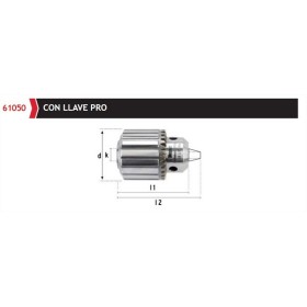 PORTABROCAS CON LLAVE HEPCY DE 1,5-13mm HEMBRA (1/2x20) ref.6105