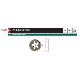 TERRAJA M-6/100 HEPYC HSS DE 20x7mm. REF.2501