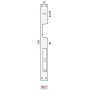 PLACA FRONTAL LARGA INOX PARA CERRADERO ELÉCTRICO JIS MOD.902-X