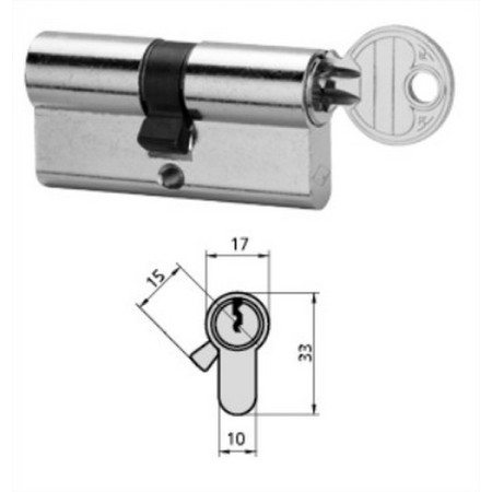 BOMBILLO CVL 40+40mm LEVA LARGA LATON DE 80mm