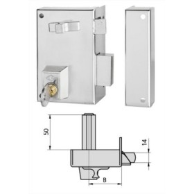 CERRADURA DE SOBREPONER CVL 56-A70 D/1 MANO DERECHA