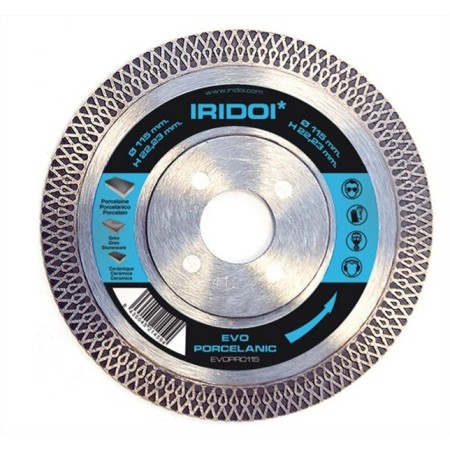 DISCO DE DIAMANTE IRIDOI EVOLUTION DE Ø115x22mm PARA PORCELANICO