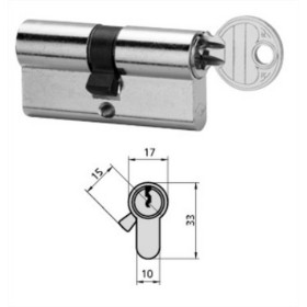 BOMBILLO CVL 40+40mm LEVA LARGA LATON DE 80mm CON PERFIL DERECHO