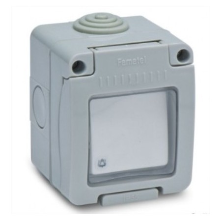 PULSADOR CON CAJA ESTANCA FAMATEL IP55 10Amp CAMPANA