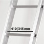 ESCALERA DE ALUMINIO DE 2 TRAMOS CONVERTIBLE 2x9 PELDAÑOS 2x2,5m.
