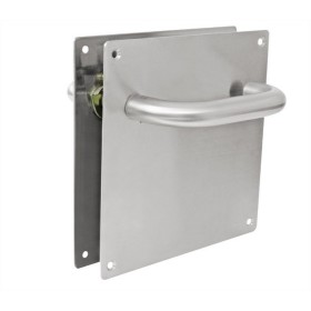 Manivela AMIG en acero inoxidable con placa de 180x180mm (JUEGO) COD. 5228