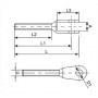 TERMINAL INOXIDABLE ROANDI PARA PRENSAR CABLE DE Ø5mm - HORQUILLA