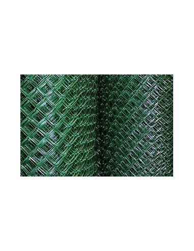 Malla metálica plastificada verde de simple torsión 50/17 Mod. CS - 1'00 x  25 metros