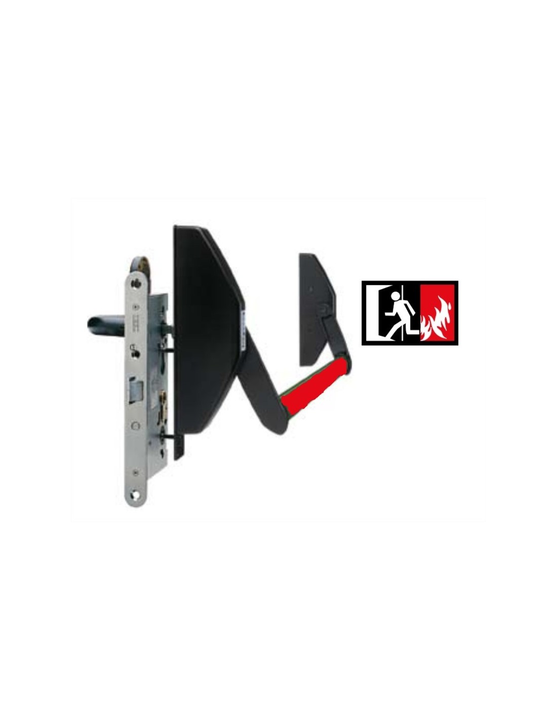 con cerradura antipánico KOTARBAU® Cerradura de inserción para puertas de protección contra incendios puertas de protección contra incendios 72/65 mm 