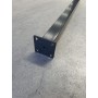 POSTE NEGRO DE 60X40 PARA VALLA PLEGADA DE 1M, CON PLACA DE ANCLAJE PARA ATORNILLAR
