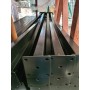 POSTE NEGRO DE 60X40 PARA VALLA PLEGADA DE 2M, CON PLACA DE ANCLAJE PARA ATORNILLAR