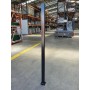 POSTE NEGRO DE 60X40 PARA VALLA PLEGADA DE 2M, CON PLACA DE ANCLAJE PARA ATORNILLAR
