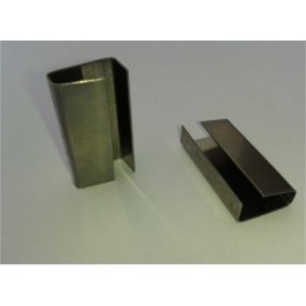 PRECINTO METALICO TELLE PARA FLEJE DE PLASTICO DE 16mm. AJ-1912 (CAJA 3000uds).