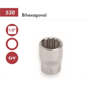 LLAVE DE VASO CON BOCA DE ESTRELLA DE 1/2"-24mm DOGHER COD. 530-24