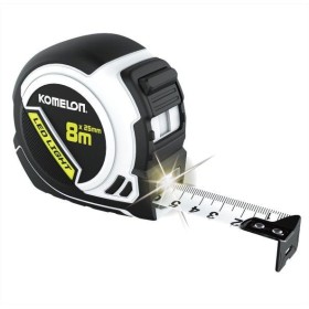 FLEXOMETRO KOMELON DE 8m y 25m DE ANCHO CON LUZ LED Y DE DOBLE CARA