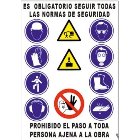 SEÑAL GENERAL OBRA DE 700X1000mm ref. 960