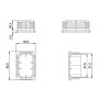 CONTERA/REMATE RECTANGULAR NEGRA DE 60x40mm.