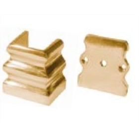 MACOLLA DE LATÓN DE BASE PARA CUADRADO DE 16x16mm CON TAPA TRASERA