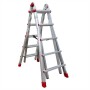 ESCALERA MULTIUSO DE ALUMINIO FARAONE DE 12+12 PELDAÑOS TELES.T6S