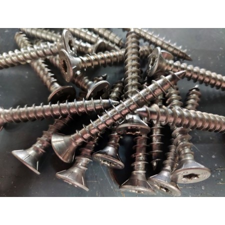 TORNILLO ROSCA MADERA AVELLANADO TORX INOXIDABLE A2 DE 8x60/70mm (€/100uds)