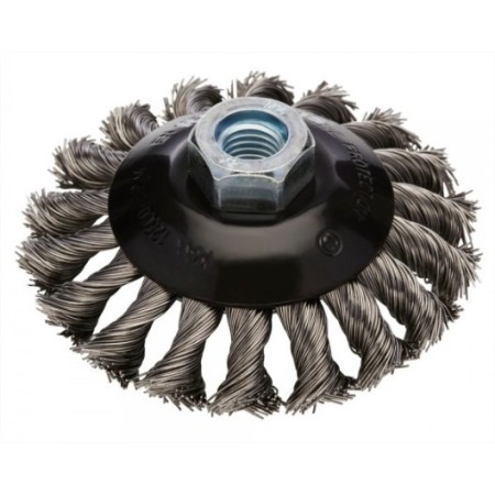 CEPILLO RHODIUS DE ACERO TRENZADO Ø100mm M-14 COD. 353021 PARA AMOLADORAS