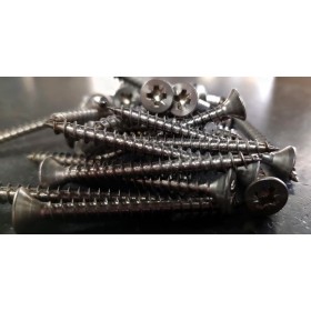 TORNILLO INOXIDABLE A2 ROSCA MADERA AVELLANADO DIN.7505A DE 6x70mm(€/100uds)