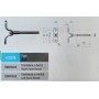 RÓTULA PARA PARED CON ROSCA DE M-6 A DERECHAS PARA BARANDILLAS DE CABLE ref. EMMF06DX