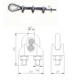 PERRILLO SUJETACABLE DE ACERO GALVANIZADO DE Ø5mm (3/16")
