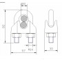 PERRILLO SUJETACABLE DE ACERO GALVANIZADO DE Ø19mm (3/4")