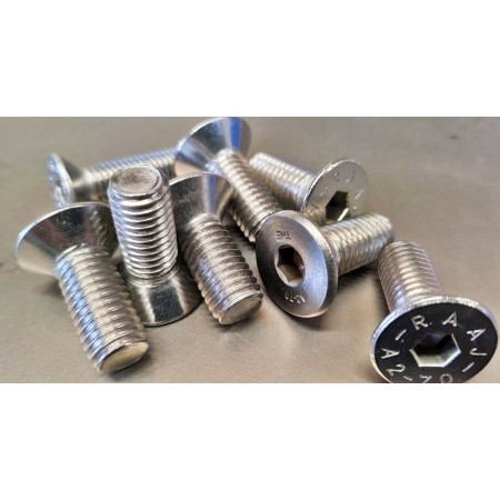 TORNILLO ALLEN AVELLANADO  DIN.7991 INOXIDABLE A2 M-10x25mm (€/100uds)