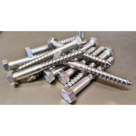 TORNILLO BARRAQUERO DIN.571 INOXIDABLE A2 DE Ø8x70mm (€/100uds)